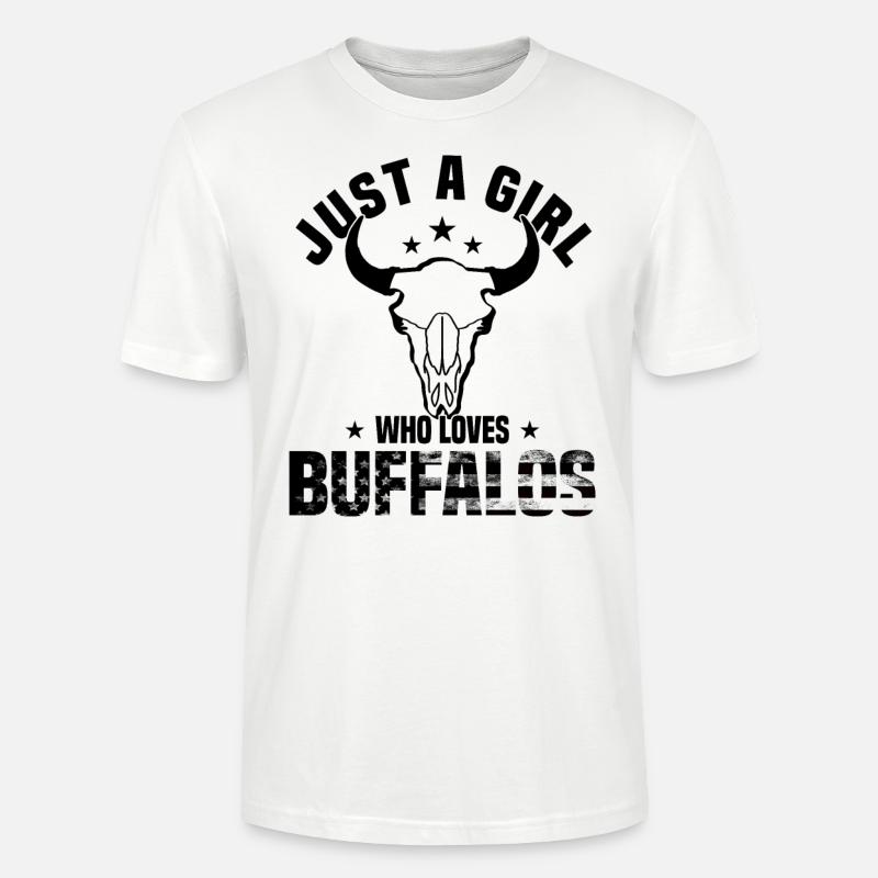 Buffle Bison Buffle Amérindien - T-shirt bio CRAFTER Stanley Stella Unisexe - blanc