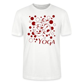 Yoga yoga - Stanley/Stella Unisex Bio-T-Shirt CRAFTER - Weiß - Vorne - Alina (178cm) & Michal (187cm)