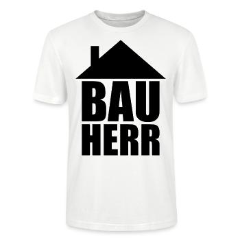 Bauherr Hausbau - Stanley/Stella Unisex Bio-T-Shirt CRAFTER - Weiß - Vorne - Alina (178cm) & Michal (187cm)