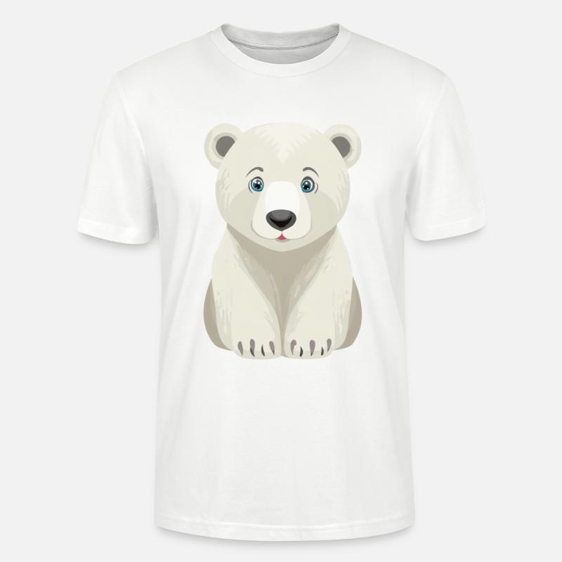Niedlicher Eisbär - Stanley/Stella Unisex Bio-T-Shirt CRAFTER - Weiß