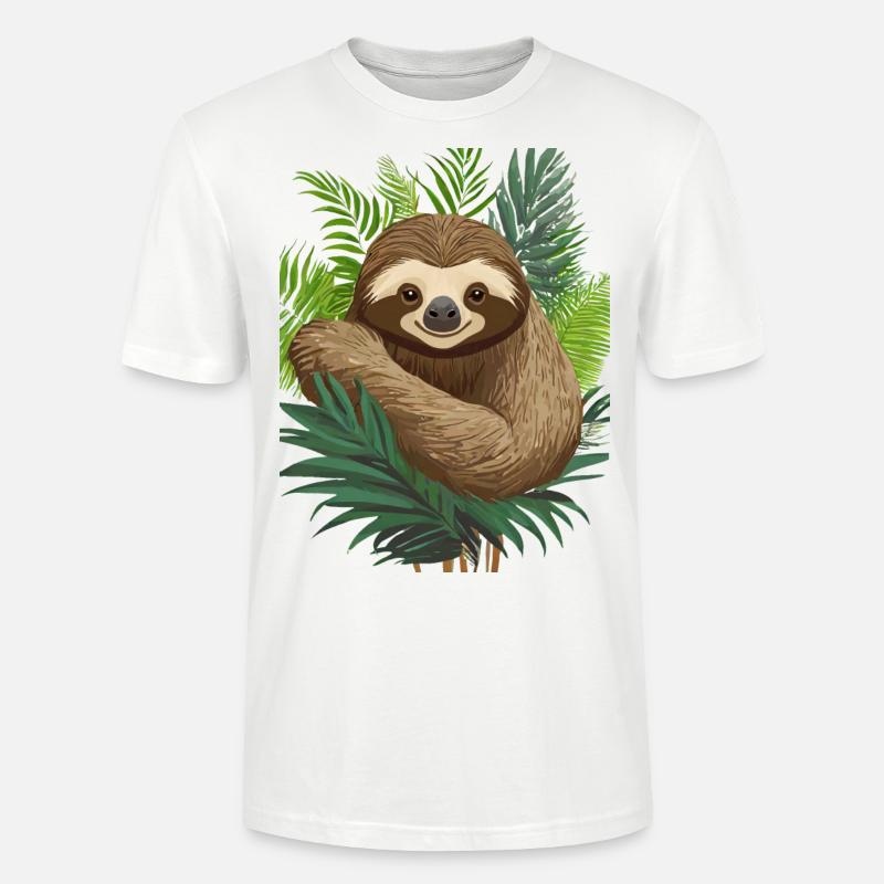 Faultier - Stanley/Stella Unisex Bio-T-Shirt CRAFTER - Weiß