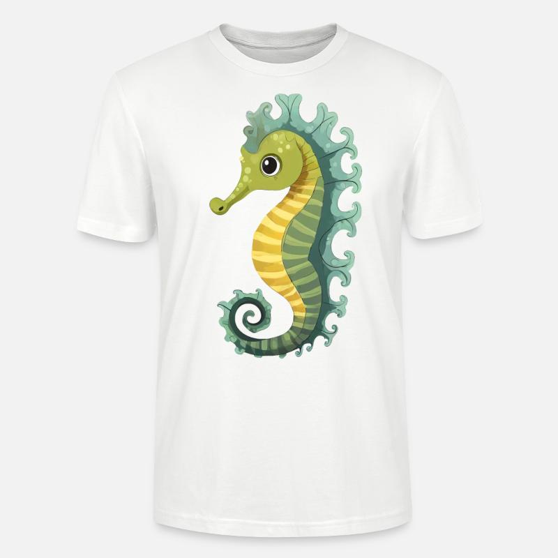 Seepferdchen - Stanley/Stella Unisex Bio-T-Shirt CRAFTER - Weiß