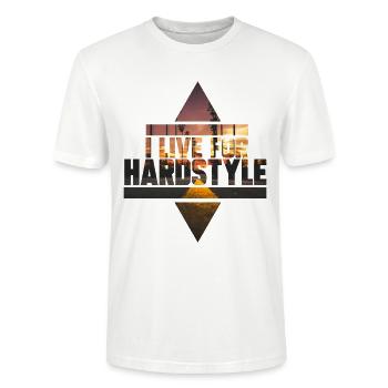 HARDSTYLE, GESCHENK - Stanley/Stella Unisex Bio-T-Shirt CRAFTER - Weiß - Vorne - Alina (178cm) & Michal (187cm)