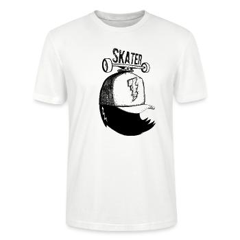 skater - Stanley/Stella CRAFTER Unisex Organic T-Shirt - white - Front - Alina (178cm) & Michal (187cm)