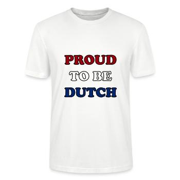 Proud to be Dutch - Stanley/Stella CRAFTER Unisex Organic T-Shirt - white - Front - Alina (178cm) & Michal (187cm)