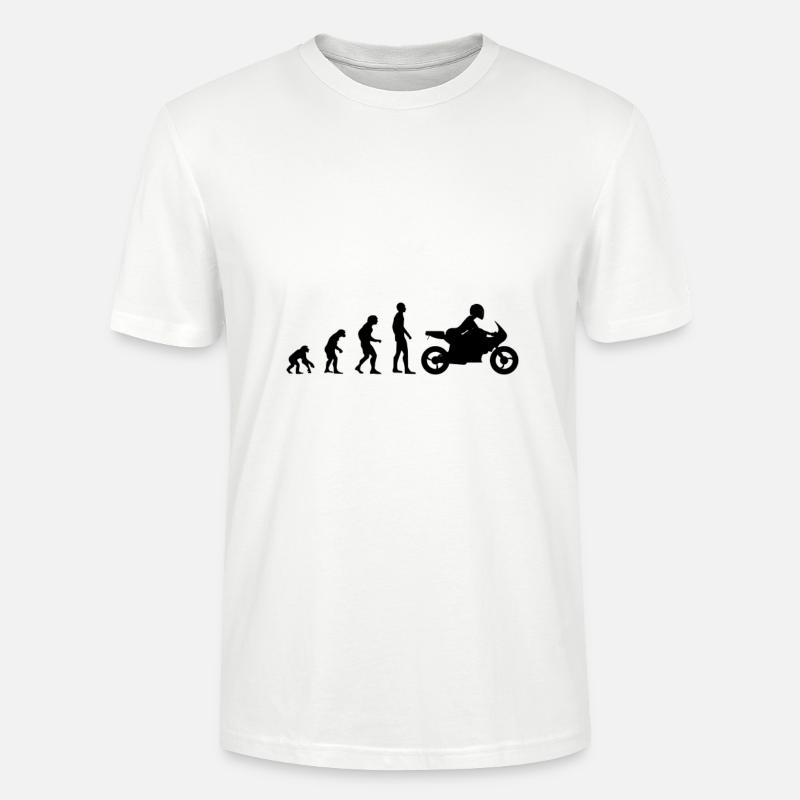 Evolution Motocyclisme Motard Motard - T-shirt bio CRAFTER Stanley Stella Unisexe - blanc