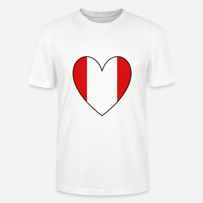 Peru Lima Herz - Stanley/Stella Unisex Bio-T-Shirt CRAFTER - Weiß