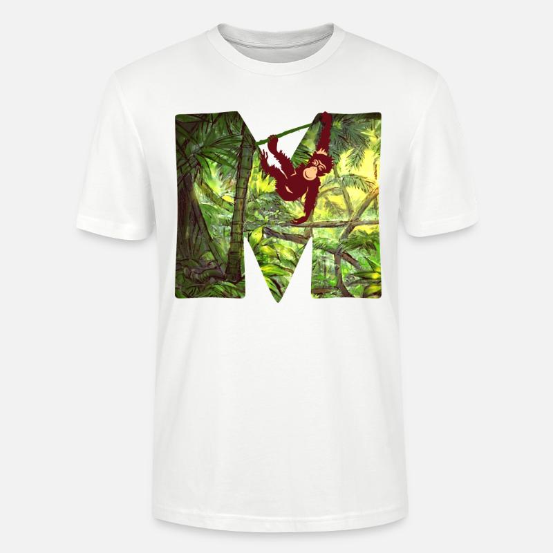 dschungel mit affe m - Stanley/Stella Unisex Bio-T-Shirt CRAFTER - Weiß