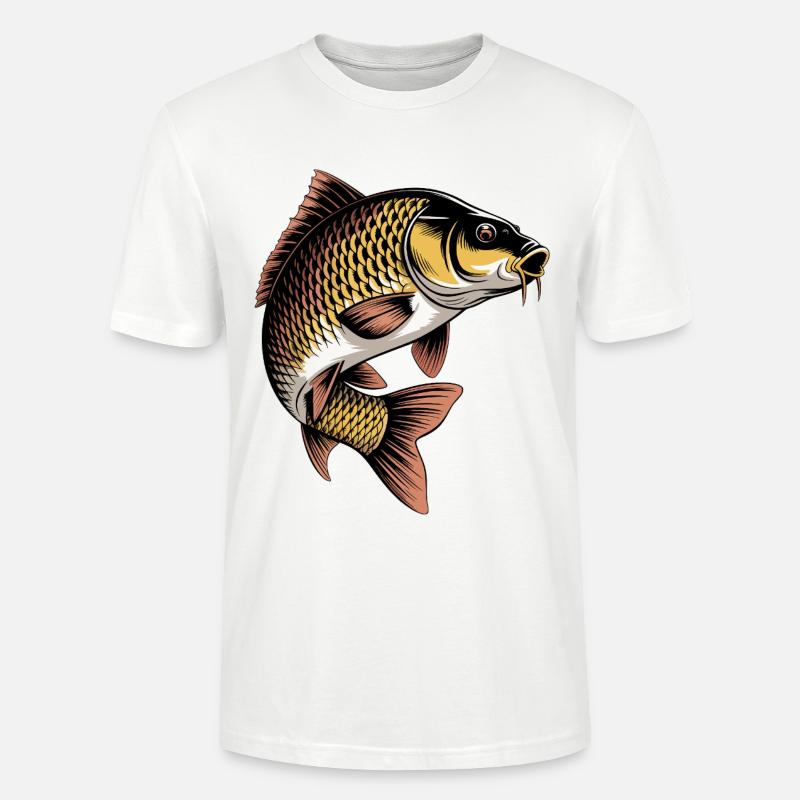 Springender Karpfen - Stanley/Stella Unisex Bio-T-Shirt CRAFTER - Weiß