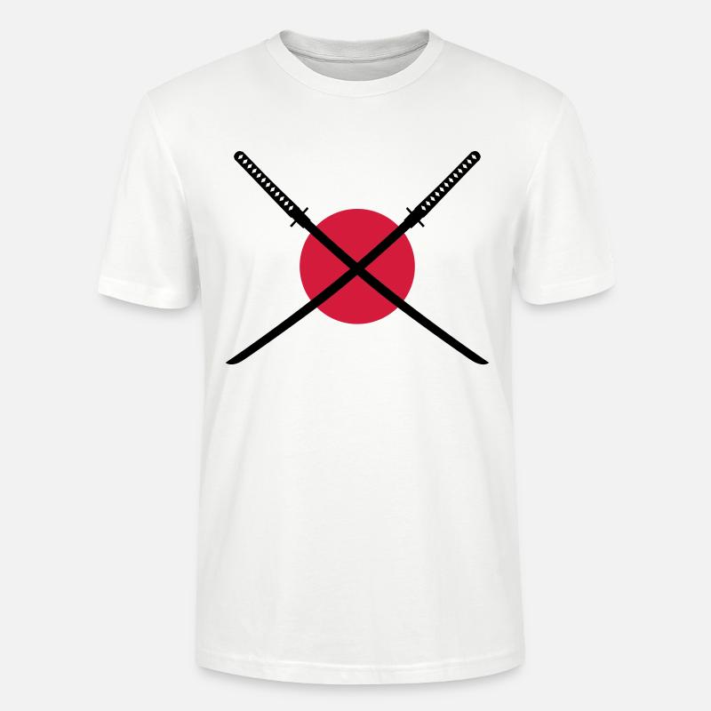 samurai_schwert_japan_2c - T-shirt bio CRAFTER Stanley Stella Unisexe - blanc