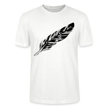 Feder - Stanley/Stella Unisex Bio-T-Shirt CRAFTER - Weiß - Vorne - Alina (178cm) & Michal (187cm)