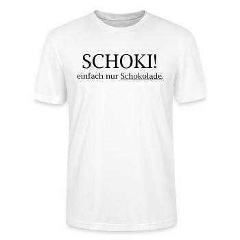 CHOCOLATE! Just chocolate - Stanley/Stella CRAFTER Unisex Organic T-Shirt - white - Front - Alina (178cm) & Michal (187cm)