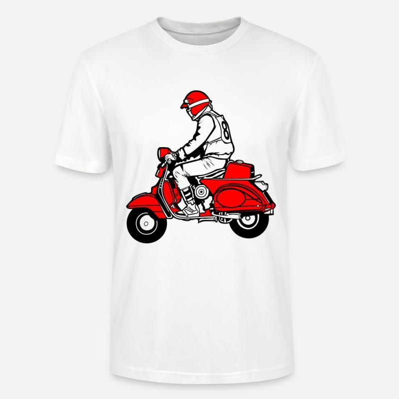 Roller Moped - Stanley/Stella Unisex Bio-T-Shirt CRAFTER - Weiß