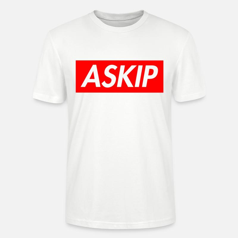 ASKIP Big Logo - T-shirt bio CRAFTER Stanley Stella Unisexe - blanc