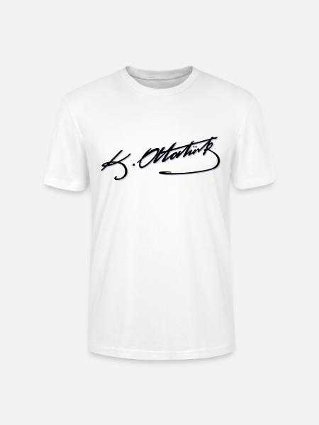 Mustafa Kemal Ataturk imza - Stanley/Stella CRAFTER Unisex Organic T-Shirt - white