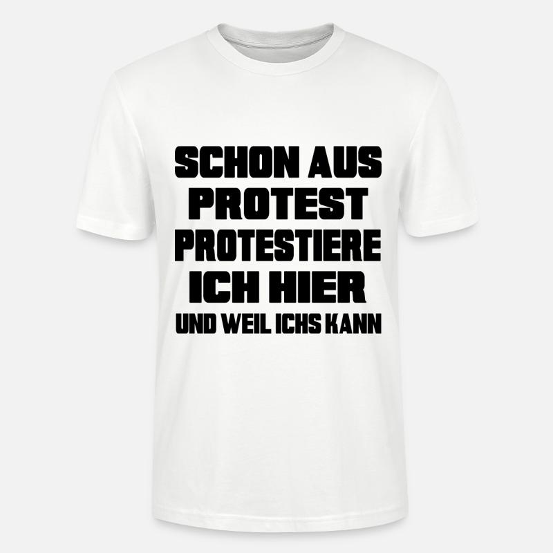 Mensch protestiert Protest-Statement "dagegen" - Stanley/Stella Unisex Bio-T-Shirt CRAFTER - Weiß