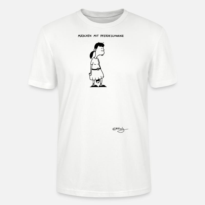 Mädchen mit Pferdeschwanz - Stanley/Stella Unisex Bio-T-Shirt CRAFTER - Weiß