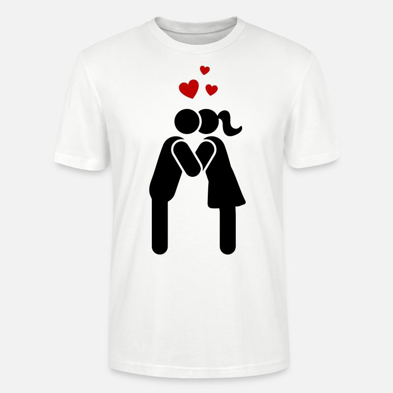 amour de couple - T-shirt bio CRAFTER Stanley Stella Unisexe - blanc