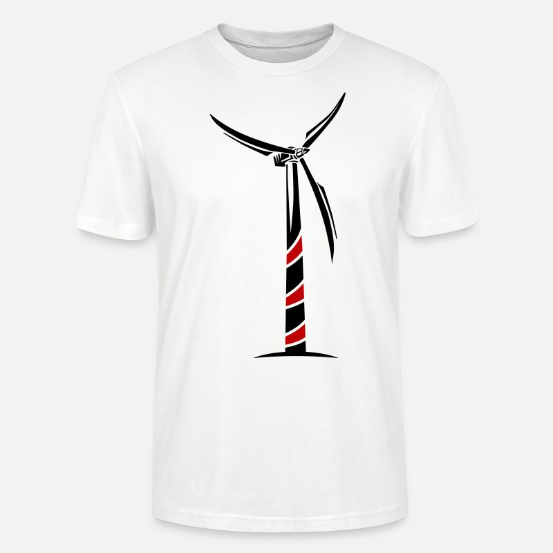 Énergie éolienne Éolienne - T-shirt bio CRAFTER Stanley Stella Unisexe - blanc