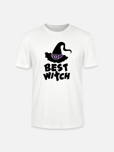 Best Witch, Witchcraft, Halloween, Magic, Hat - Stanley/Stella CRAFTER Unisex Organic T-Shirt - white
