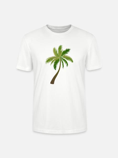 palm tree palm palms - Stanley/Stella CRAFTER Unisex Organic T-Shirt - white