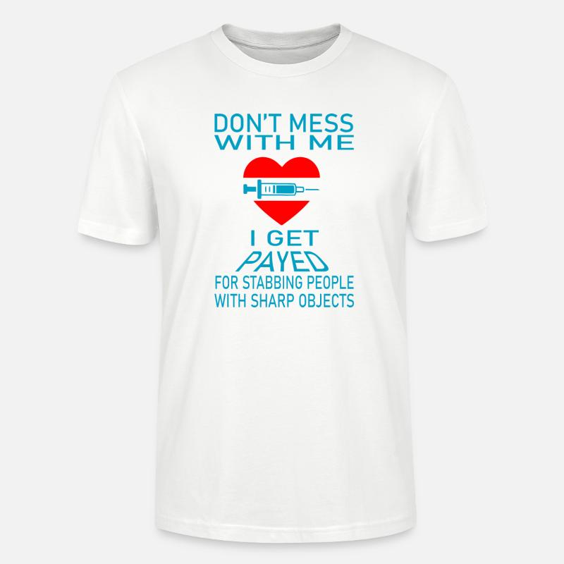 Nurse Krankenschwester Doktor - Stanley/Stella Unisex Bio-T-Shirt CRAFTER - Weiß
