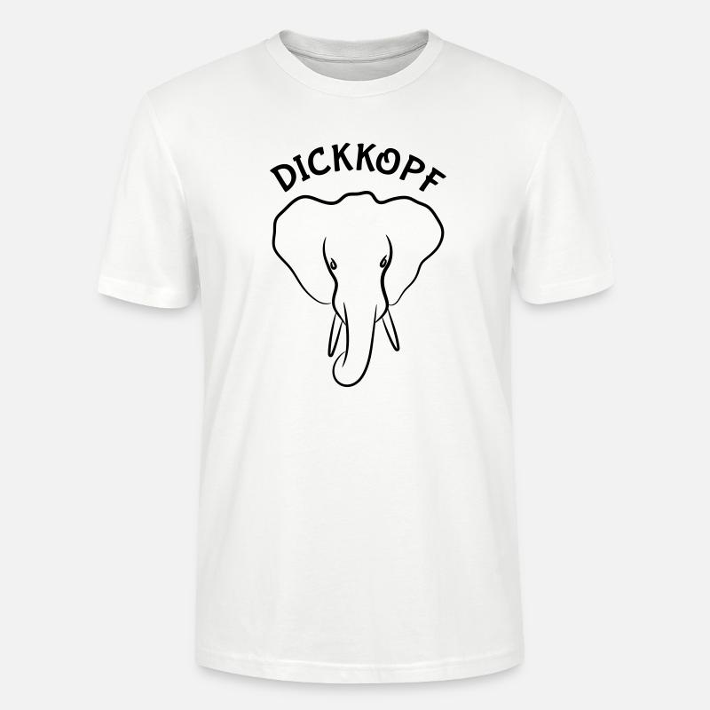 Dickkopf Elefant - Stanley/Stella Unisex Bio-T-Shirt CRAFTER - Weiß