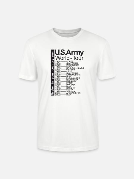 US Army World-Tour - Stanley/Stella Unisex Bio-T-Shirt CRAFTER - Weiß