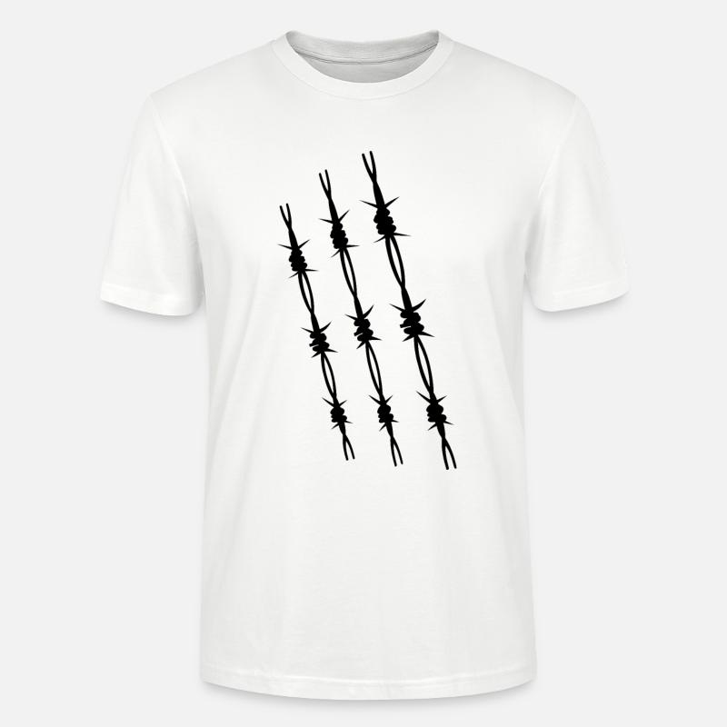 Stacheldraht 3 - Stanley/Stella Unisex Bio-T-Shirt CRAFTER - Weiß