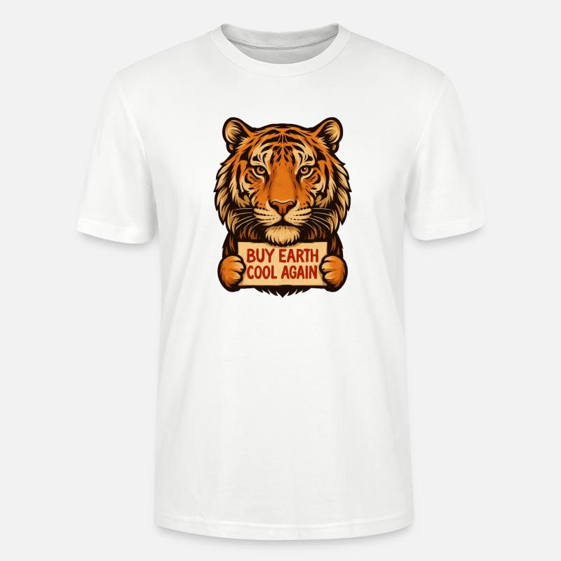Tiger sagt: Make Eath Cool Again - Stanley/Stella Unisex Bio-T-Shirt CRAFTER - Weiß