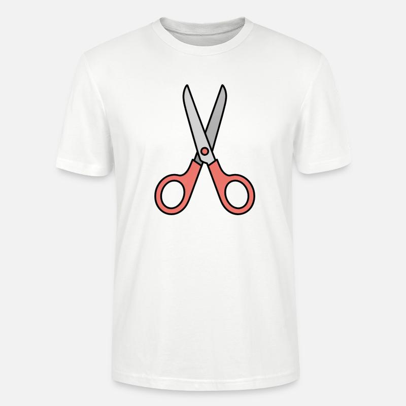 Schere - Comic-Schere - Stanley/Stella Unisex Bio-T-Shirt CRAFTER - Weiß