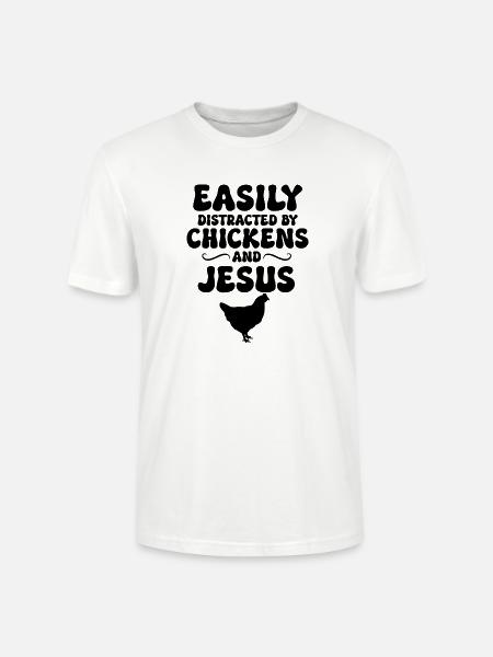 Huhn Jesus Humor - Stanley/Stella Unisex Bio-T-Shirt CRAFTER - Weiß