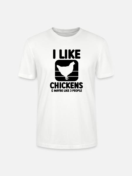 Huhn Spruch Sarkasmus - Stanley/Stella Unisex Bio-T-Shirt CRAFTER - Weiß