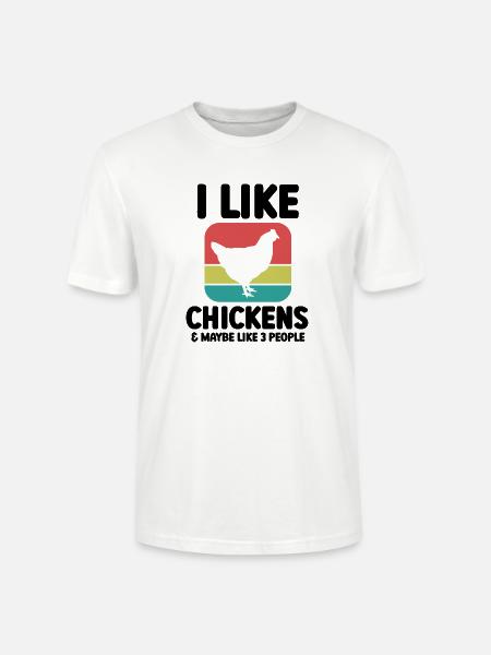 Huhn Spruch Sarkasmus Retro - Stanley/Stella Unisex Bio-T-Shirt CRAFTER - Weiß