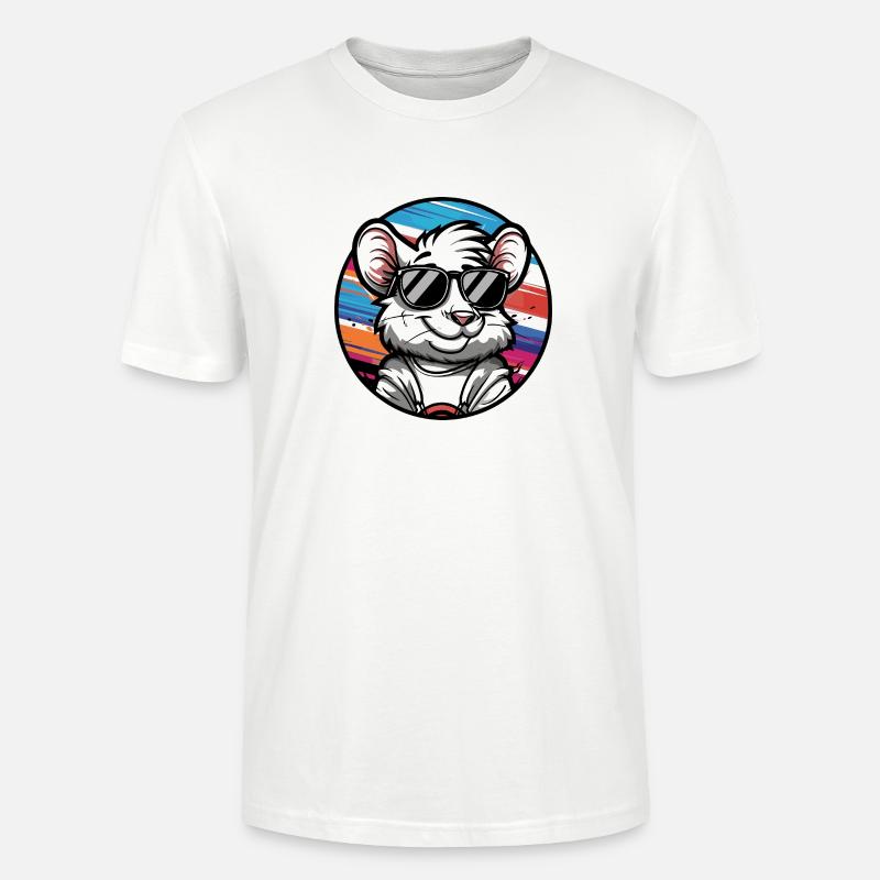 Maus Comic Cool Sommer - Stanley/Stella Unisex Bio-T-Shirt CRAFTER - Weiß