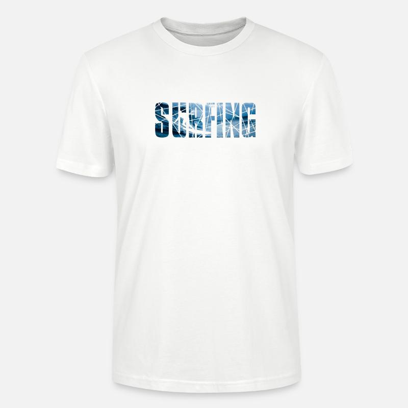 Surf Surfers Surfs Windsurfs Surf - T-shirt bio CRAFTER Stanley Stella Unisexe - blanc