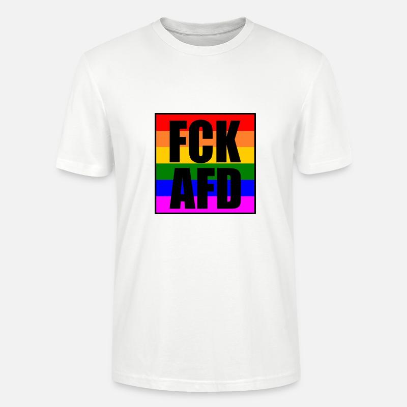 Fck afd - Stanley/Stella Unisex Bio-T-Shirt CRAFTER - Weiß