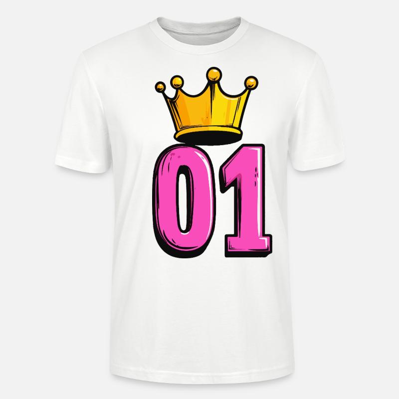1 Couronne de chiffres - T-shirt bio CRAFTER Stanley Stella Unisexe - blanc