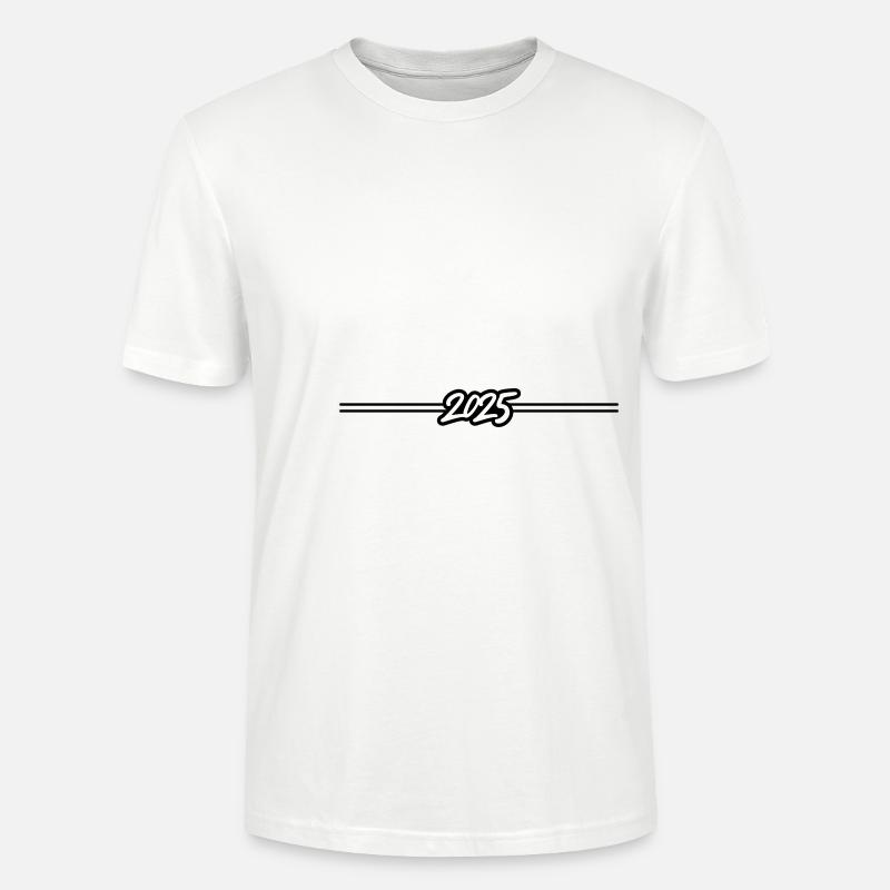 2025 year line - Stanley/Stella CRAFTER Unisex Organic T-Shirt - white