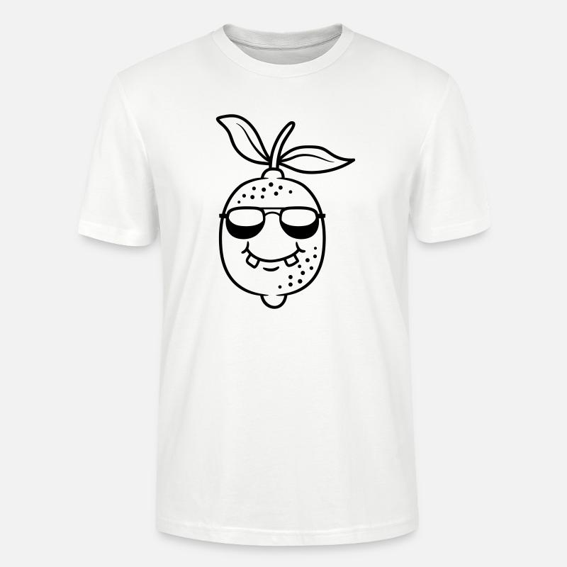 Lunettes de soleil citron design - T-shirt bio CRAFTER Stanley Stella Unisexe - blanc