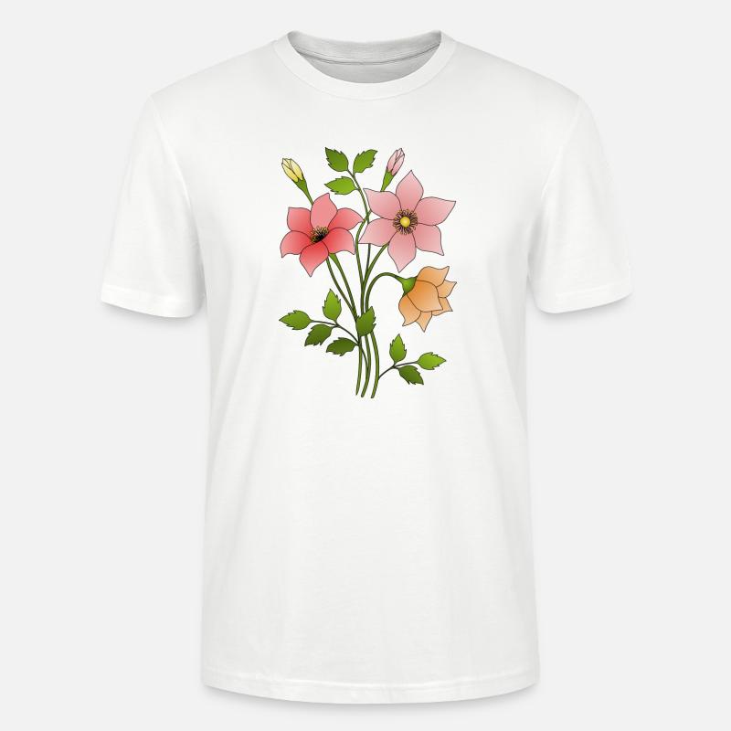 Blumen - Stanley/Stella Unisex Bio-T-Shirt CRAFTER - Weiß