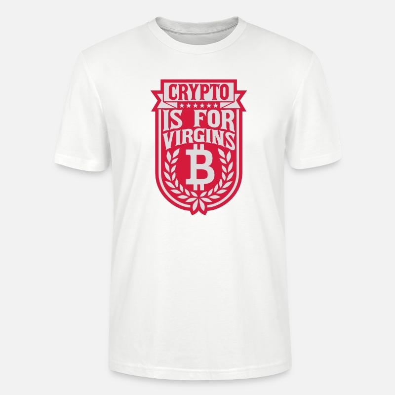 Crypto est pour les vierges - T-shirt bio CRAFTER Stanley Stella Unisexe - blanc
