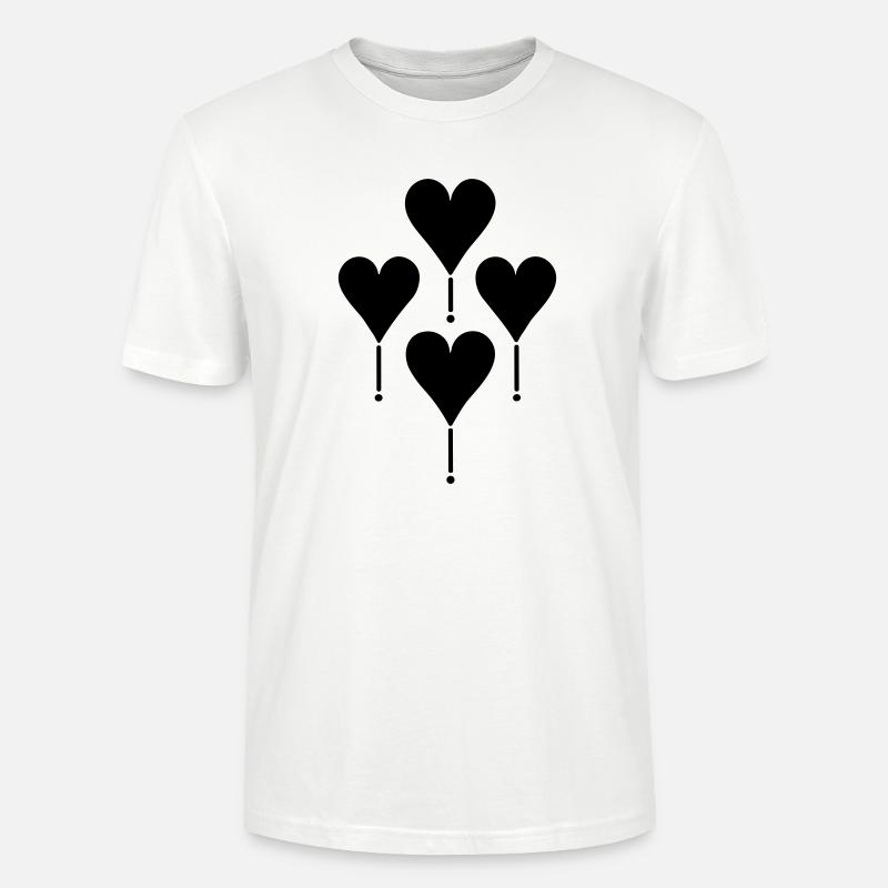 Herz-Luftballons - Stanley/Stella Unisex Bio-T-Shirt CRAFTER - Weiß