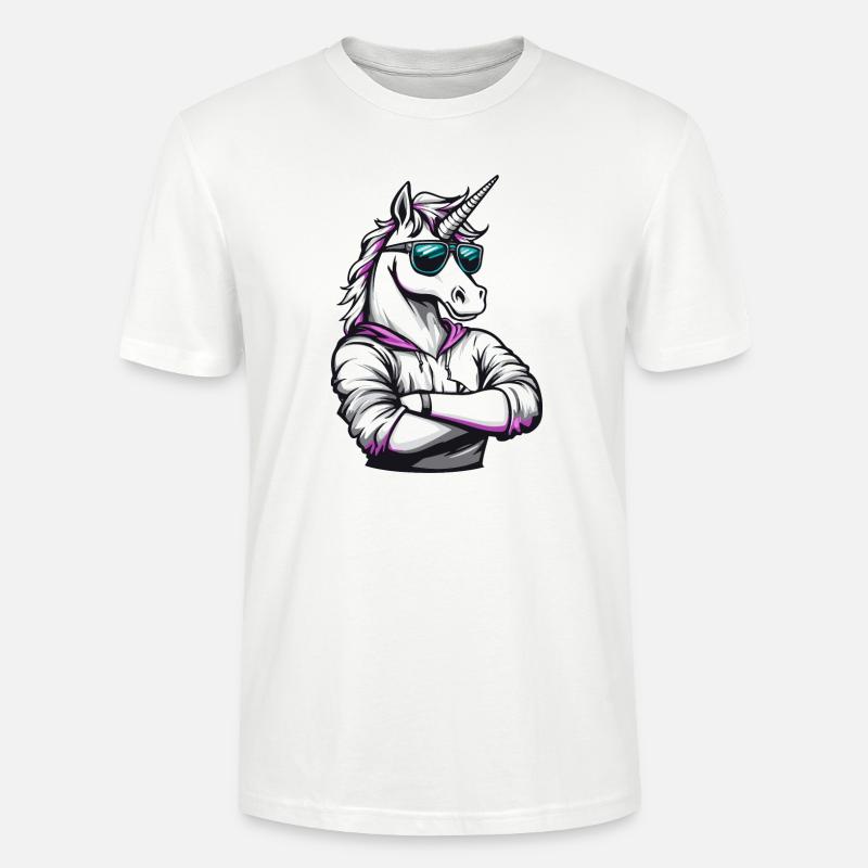 Einhorn Comic - Stanley/Stella Unisex Bio-T-Shirt CRAFTER - Weiß