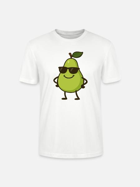 birne comic cool - Stanley/Stella Unisex Bio-T-Shirt CRAFTER - Weiß