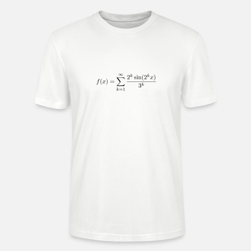 Weierstrass function - Stanley/Stella CRAFTER Unisex Organic T-Shirt - white