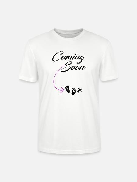 Schwanger Schwangerschaft Mädchen Geburt - Stanley/Stella Unisex Bio-T-Shirt CRAFTER - Weiß