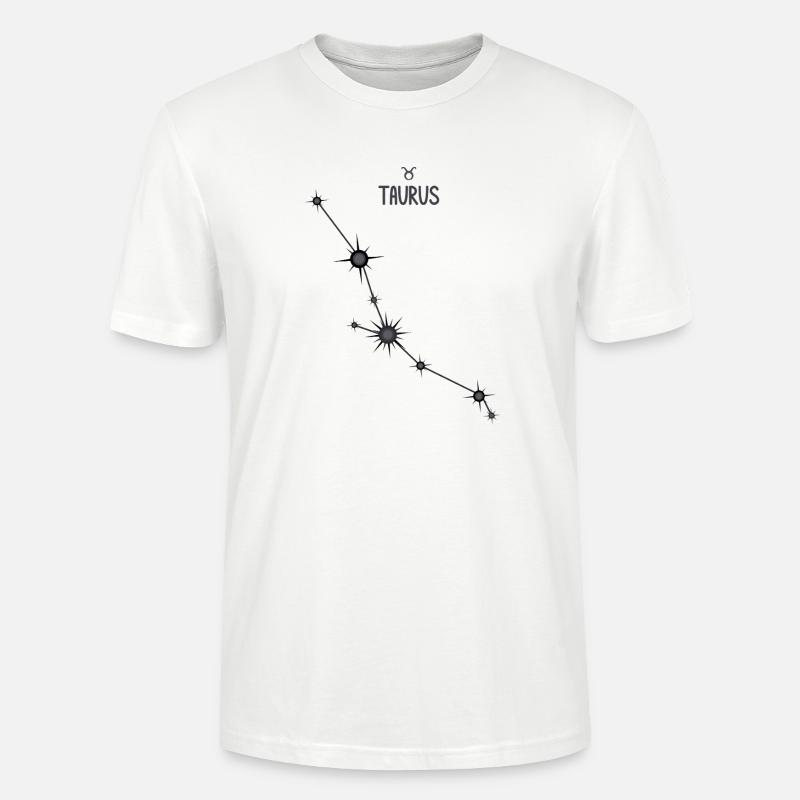 Stier Sternzeichen Sternbild Schwarz & Grau - Stanley/Stella Unisex Bio-T-Shirt CRAFTER - Weiß