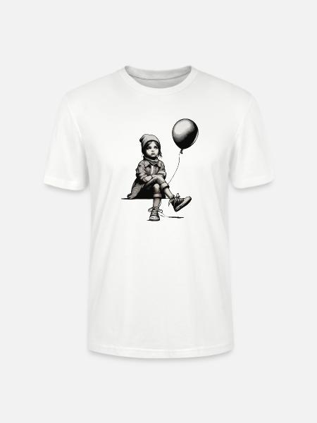Mädchen mit Luftballon - Stanley/Stella Unisex Bio-T-Shirt CRAFTER - Weiß