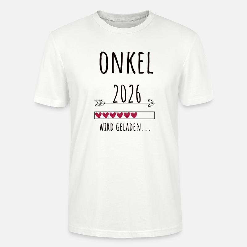 Werdender Onkel 2026 Geschenk Schwangerschaft - Stanley/Stella Unisex Bio-T-Shirt CRAFTER - Weiß